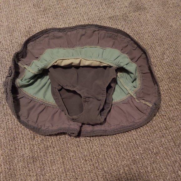 Skirt with under shorts. 3 shades of green. Corduroy. - Picture 2 of 2